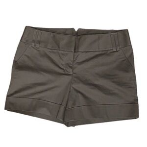 EXPRESS Cotton Sateen Cuffed Dress Shorts, Size 8